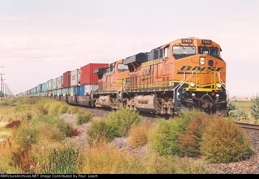 Stack train rolls east